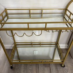Mirror Bar Cart Almost New Great Conditions Just Need Space Need To Sale ASAP