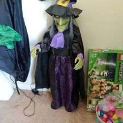 3ft Halloween Animated Witch With Sounds 