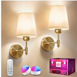 Battery Operated Wall Sconce Set (2-Pack)