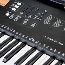 YAMAHA PSR-EW300 Portable Keyboard With Stand and Foot Pedal