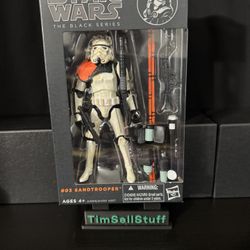 Star Wars The Black Series #03 Sandtrooper 6" Action Figure NIB Orange Line New