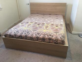 White stained oak bed frame deals