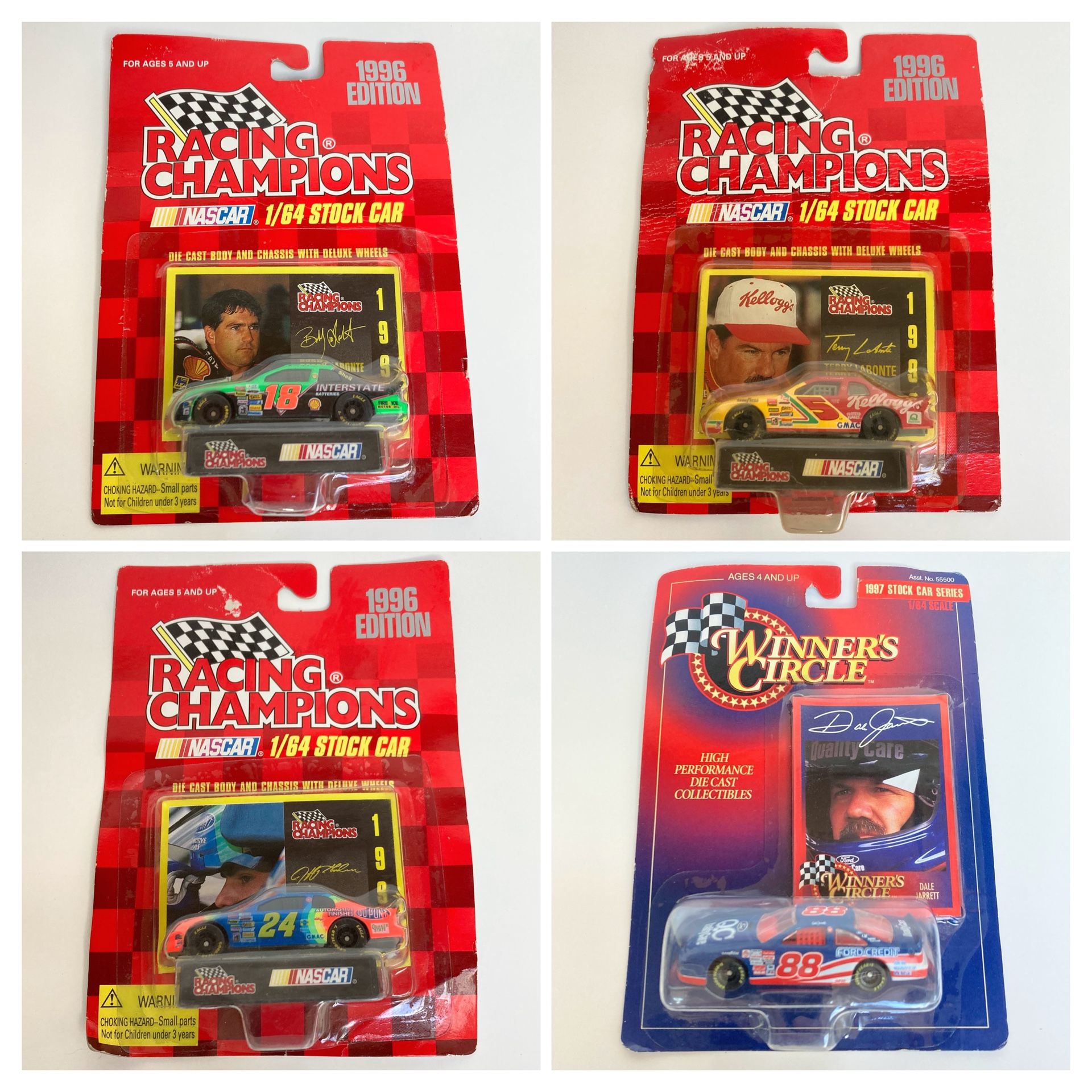 (4) Racing Champions and Winner’s Circle NASCAR Die Cast Cars