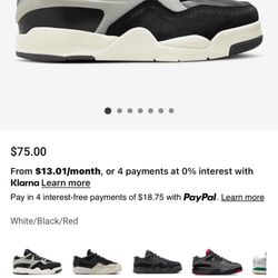 Jordan AJ 4 RM  PS Size 3