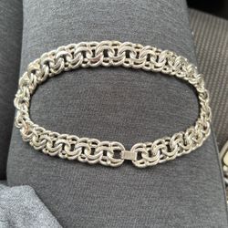 9inch Sterling Silver Solid 925 Chino Link Chocker 300g 