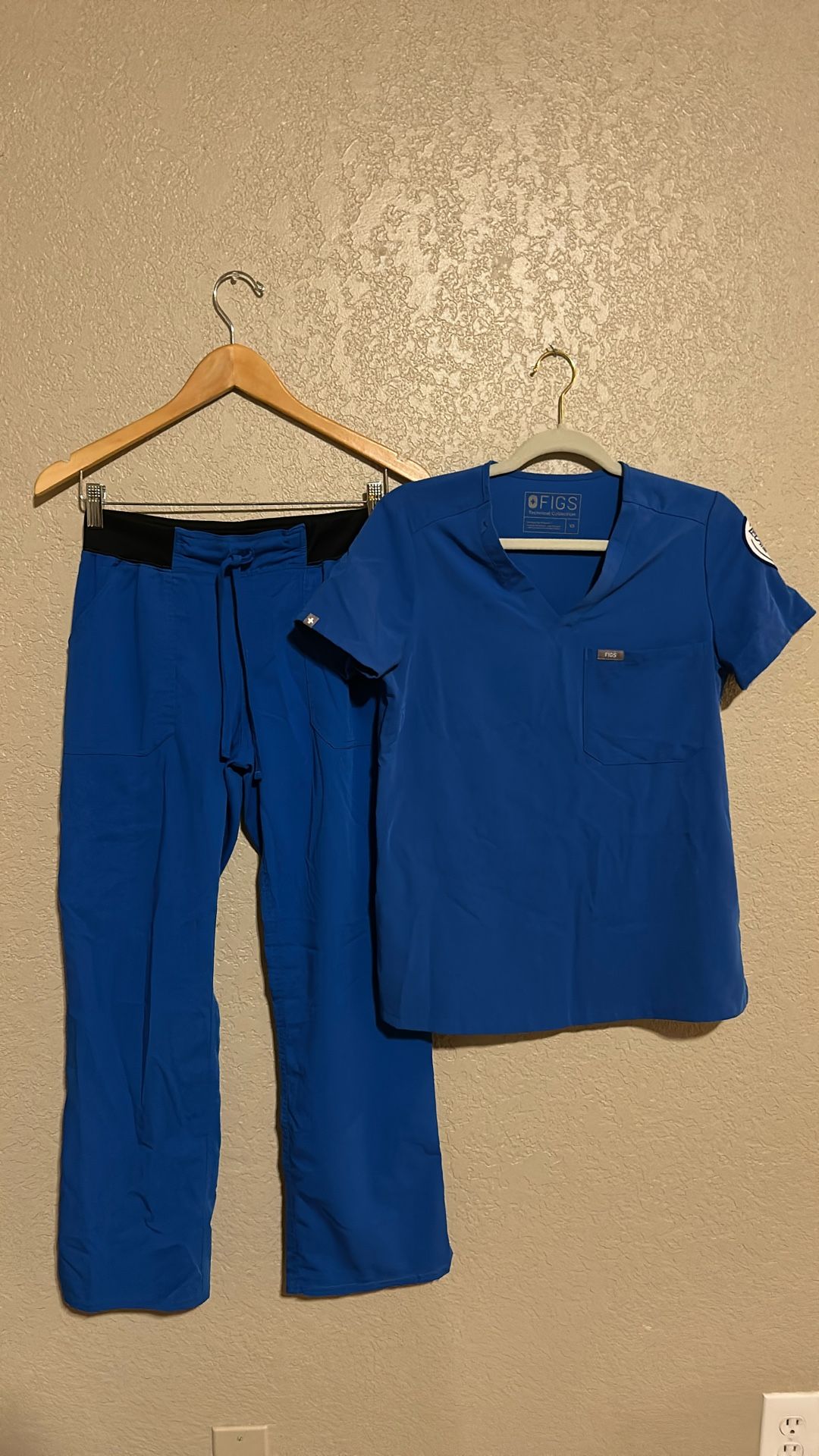 Fresno State Nursing Scrubs Set Blue Figs