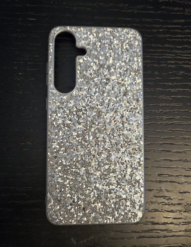 Brand New Samsung Galaxy S24 Plus Silver Glitter Crystal Bling Case