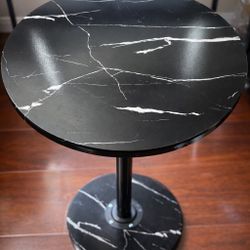 🔥 Modern Marble Look Bistro / Side Table – 22” Tall – $30 – MUST GO TODAY! 🔥