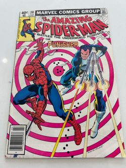 The Amazing Spider-Man 201 Newsstand (1980) John Romita Sr. cover! Punisher!VG+  Crease on the cover, chip next to the staple on the spine, small stai