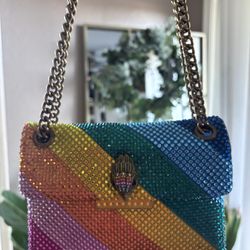 Kurt Geiger Rainbow Rhinestone Bag 