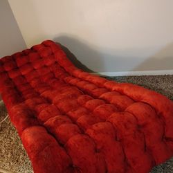 SWEET Gem ! Vintage ,Used..Red Chaise Lounge 