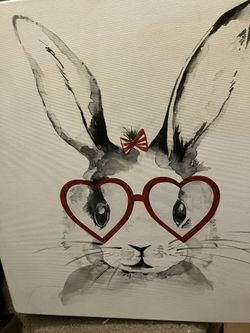 Canvas Nearsighted Bad Bunny Portrait.