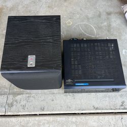 JBL Subwoofer And ONKYO Audio Receiver 