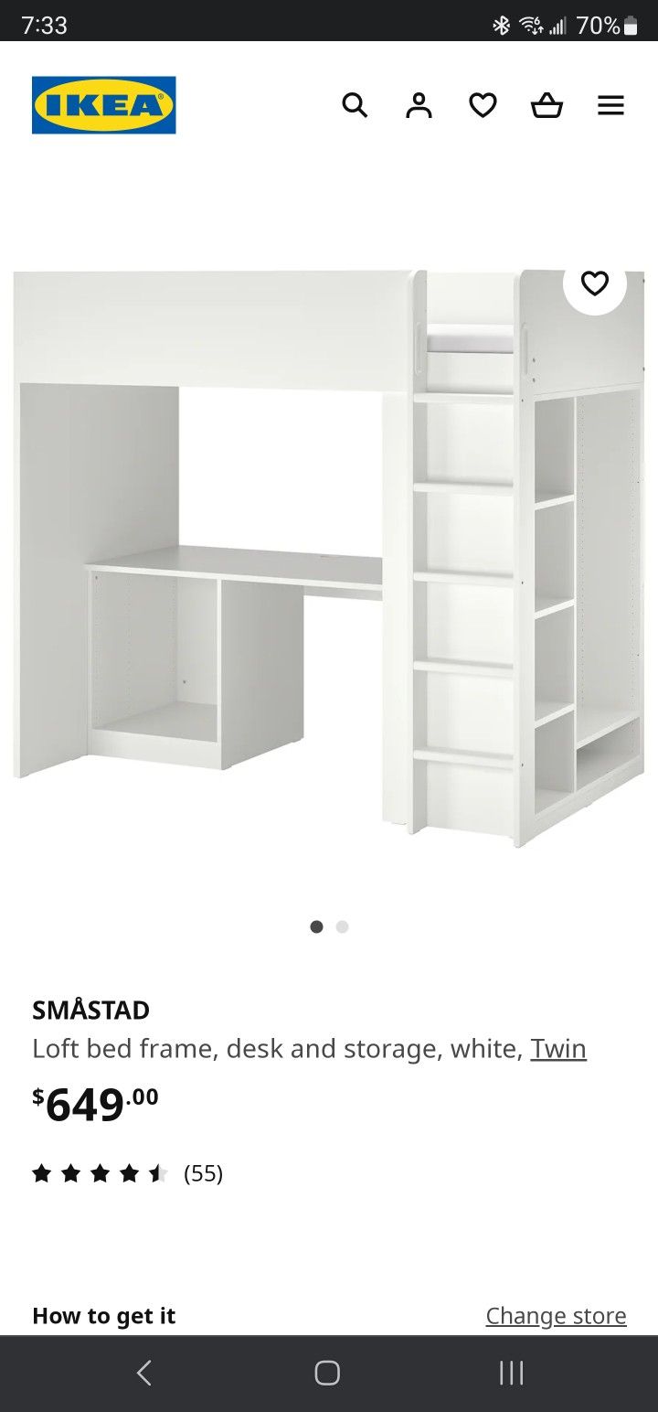 Ikea Bunk Bed W/desk