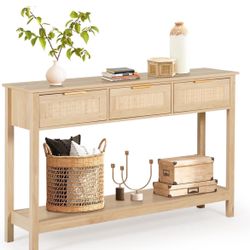 Rattan Console Table