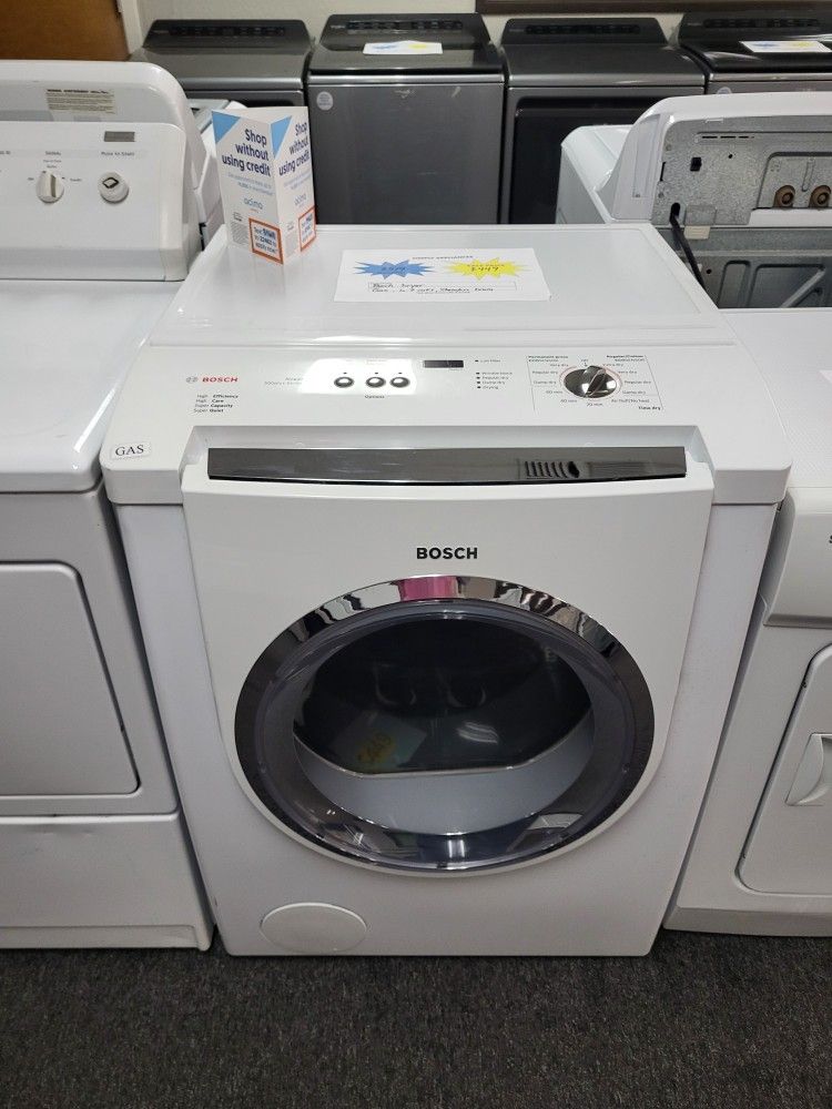 🎄Holiday Moving Sale! Like New Bosch Gas Dryer-Warranty Included