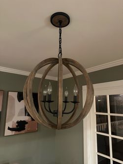 Chandelier Brown Wood