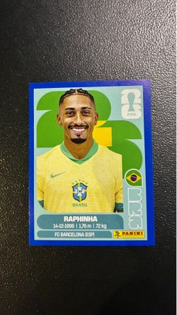 2026 Panini FIFA World Cup Sticker Raphinha Blue Border #BRA 19 - Brazil