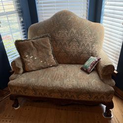 Wingback Love Seat Couch
