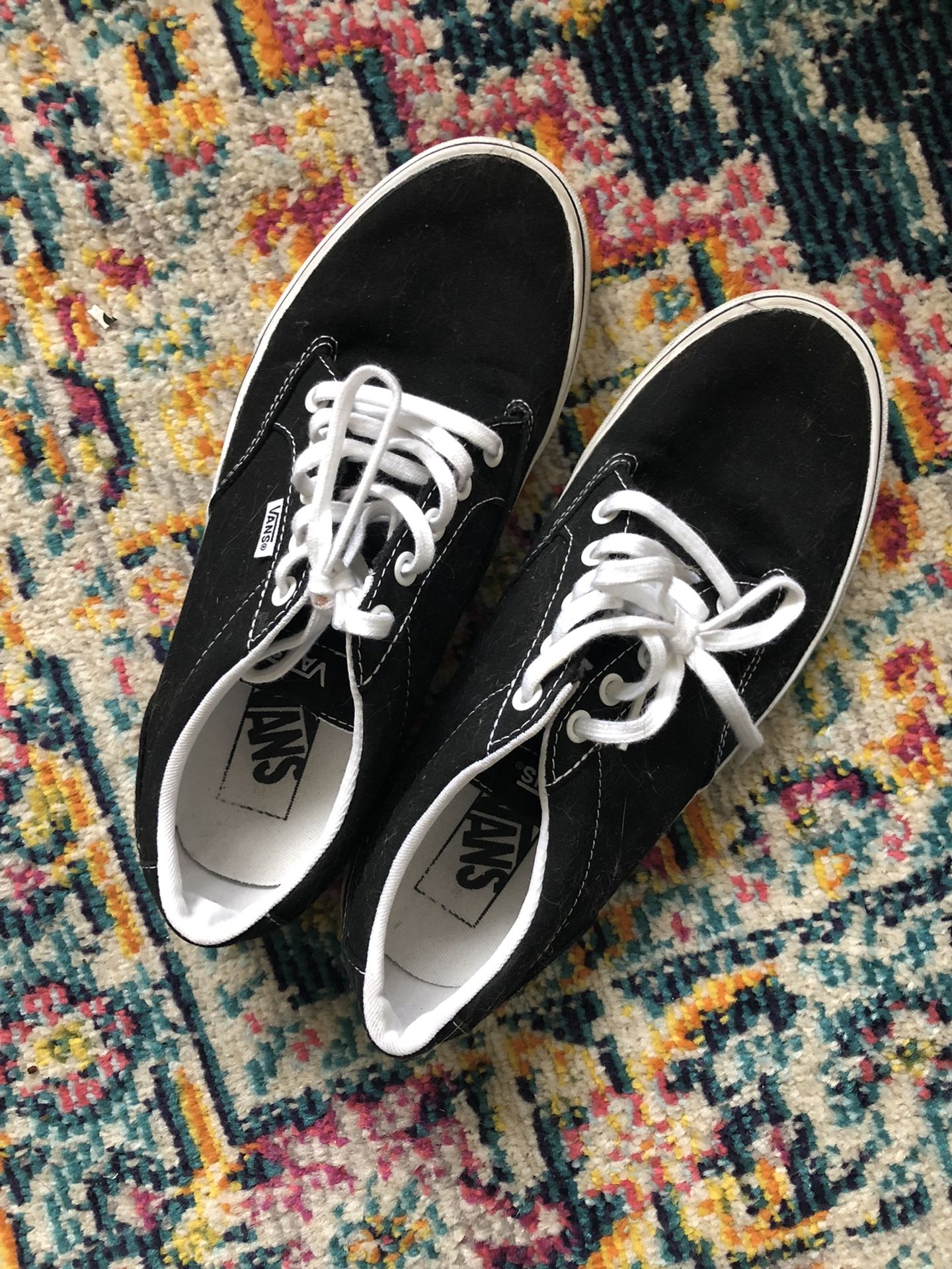 Black Vans Size W9