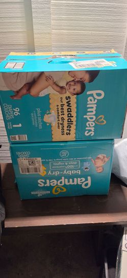 2 boxes of Pampes size 1 - $25 each