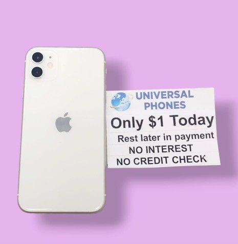 In Box Apple IPhone 11 64gb  Unlocked Like New Condition No Defects. 
$1 Down NO CREDIT CHECK FINANCING