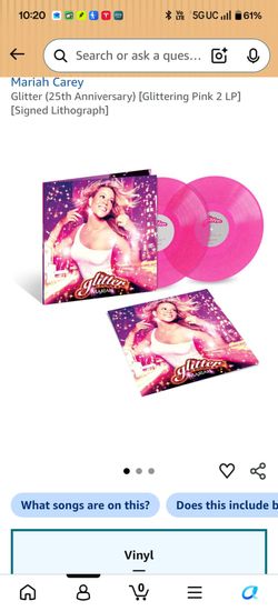 Mariah Carey Glitter 25th Anniversary Pink 2LP Vinyl