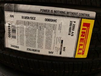Brand New Tires (1) Pirelli Pzero All Season (235/45R18) (Single) ($125)