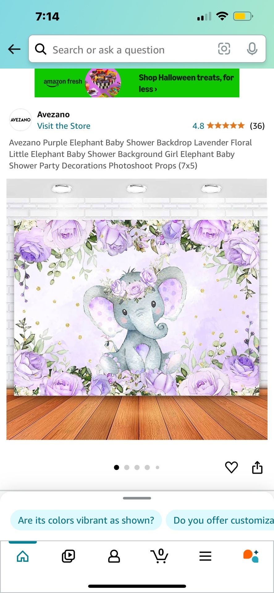Avezano Purple Elephant Baby Shower Backdrop Lavender Floral Little Elephant Baby Shower Background Girl Elephant Baby Shower Party Decorations Photos