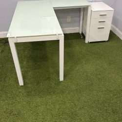 Office Desk + 3 Drawer Cabinet 