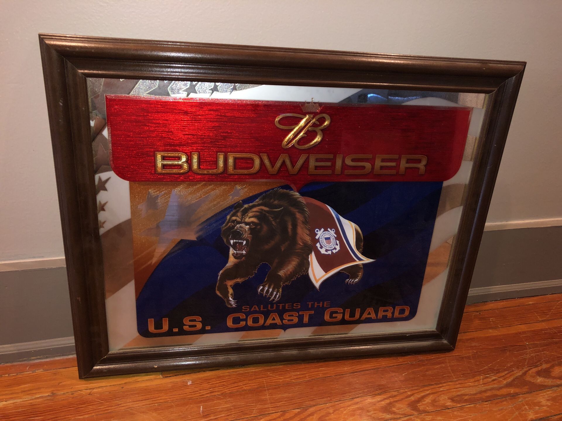 Budweiser Military Coast Guard Mirror