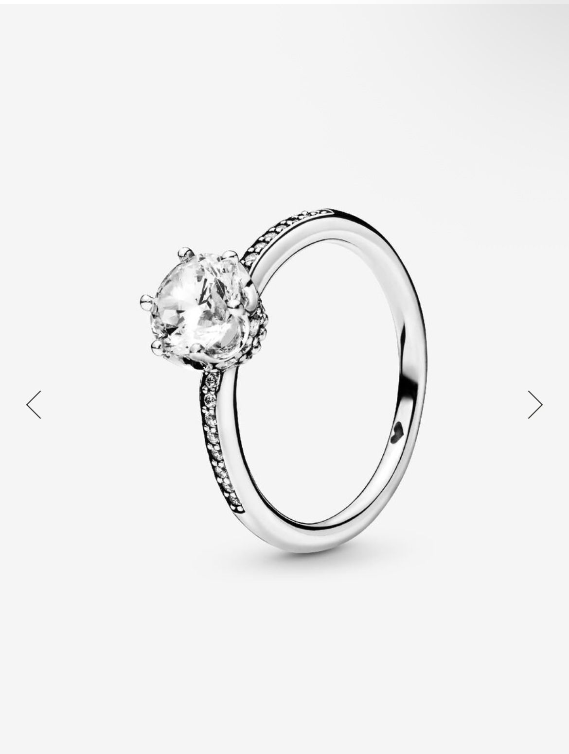 round silver pandora ring 