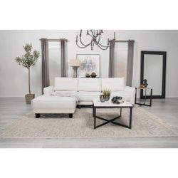 White sectional 