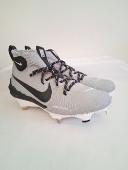 Nike Alpha Huarache NXT Black Grey Metal Baseball Cleats 