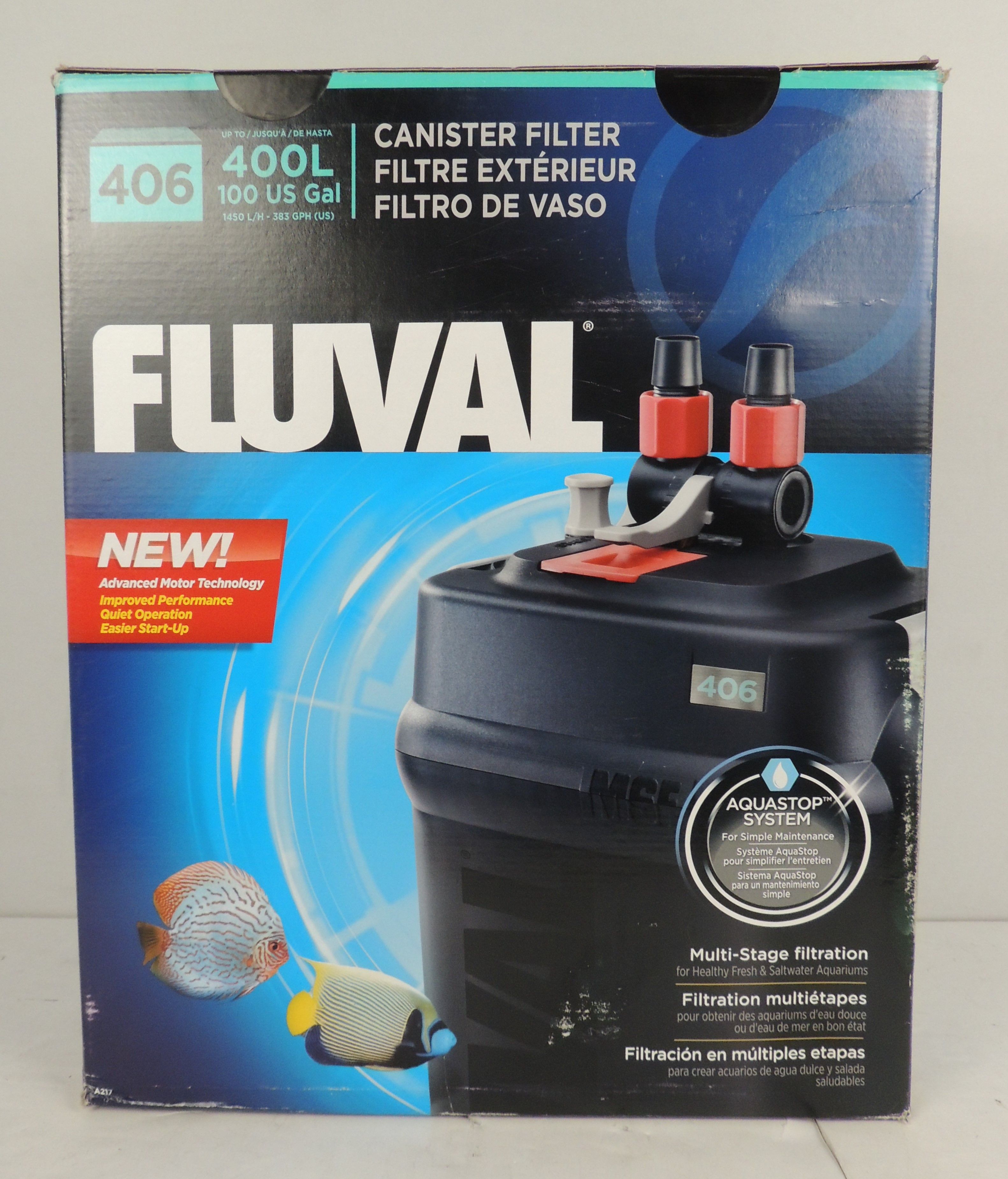 Fluval 406 Aquarium External Canister Filter for Fish Tanks up to 100 Gallons