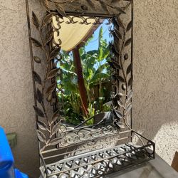 Metal Mirror Shelf 