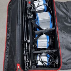 (New) CAME-TV 4-Light Fresnel Tungsten Video Spot Light Kit (2 x 650W and 2 x 300W)