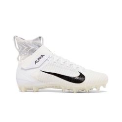 Nike Alpha Menace Elite 2 Football Cleats Size 12 WIDE White Black BV3298-100