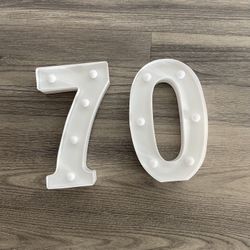 70 Warm Led Light Up Numbers Display