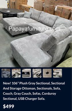 Couches sectional gray