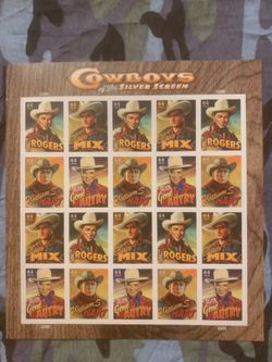 Cowboys of the Silver Screen USPS Stamp Sheet