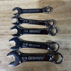 Kobalt SAE Stubby Combo Wrenches