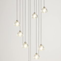 Modern Pendant Light – 10 Crystal Lights