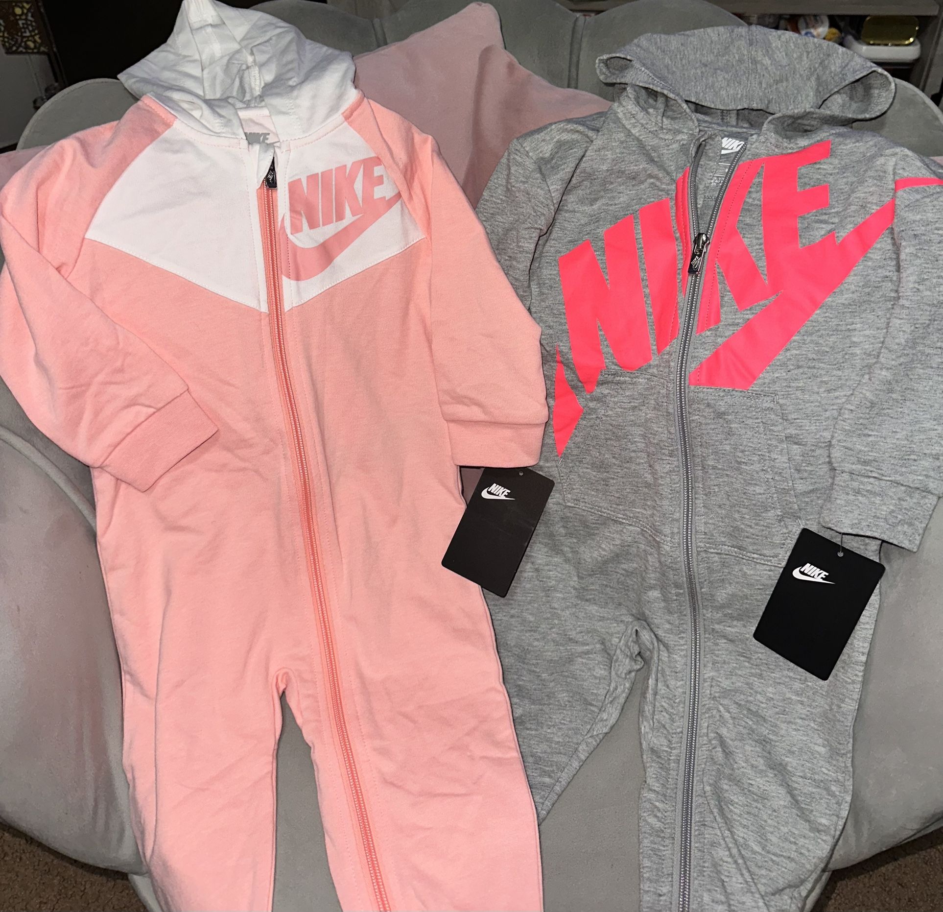 Nike Baby Girl Toddler 2 Pair Hooded Coverall Set