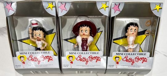 Betty Boop Mini Precious Kids 4" Figures Collectibles Lot of 3 - 2002 Vintage-NIB