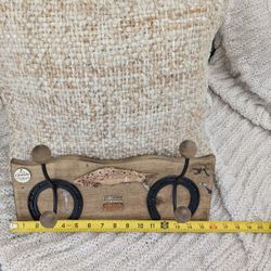 ANTIKE RARELY PIECE WOODEN WALL MOUNTED COAT RACK Back Board Wall Decor With Hooks handmade, Handcrafted at the End of the World Argentine Patagonia i