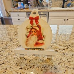 Santa Decoupage Ornament 