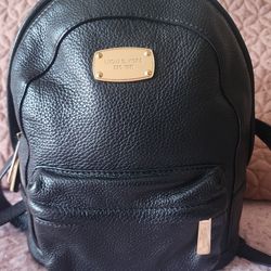 Michael Kors Classic Black Pebbled Leather Backpack
