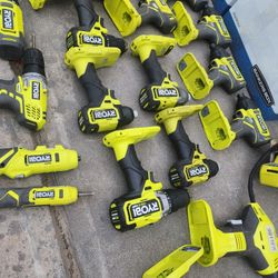 Ryobi Tools  More Than 50 Pieces  Impact Drills  And  Driver Drills $790 For All Pieces 