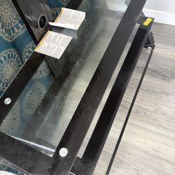 Tv stand entertainment center glass